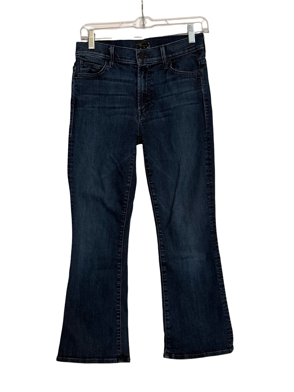 MOTHER Insider Crop Twilight Magic Dark Wash Kick Flare Jeans Size 26 - Picture 2 of 11